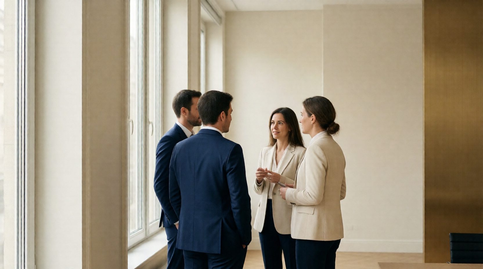 Consultants en discussion dans les bureaux du cabinet